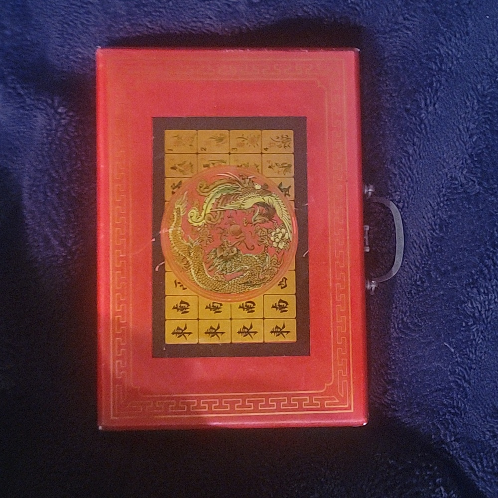 Antique mini Chinese mahjong set